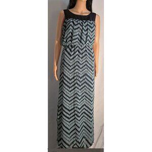 Enfocus Studio maxi dress, turquoise and black in size 8
